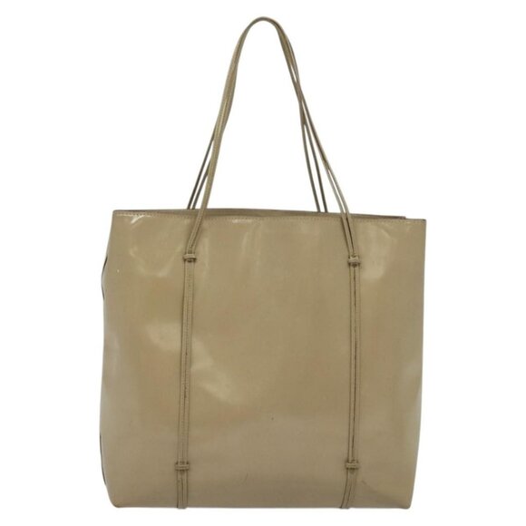PRADA Hand Bag Patent leather Beige Auth 137502 | Brand  PRADA Hand Bag Patent leather Beige Auth 137502